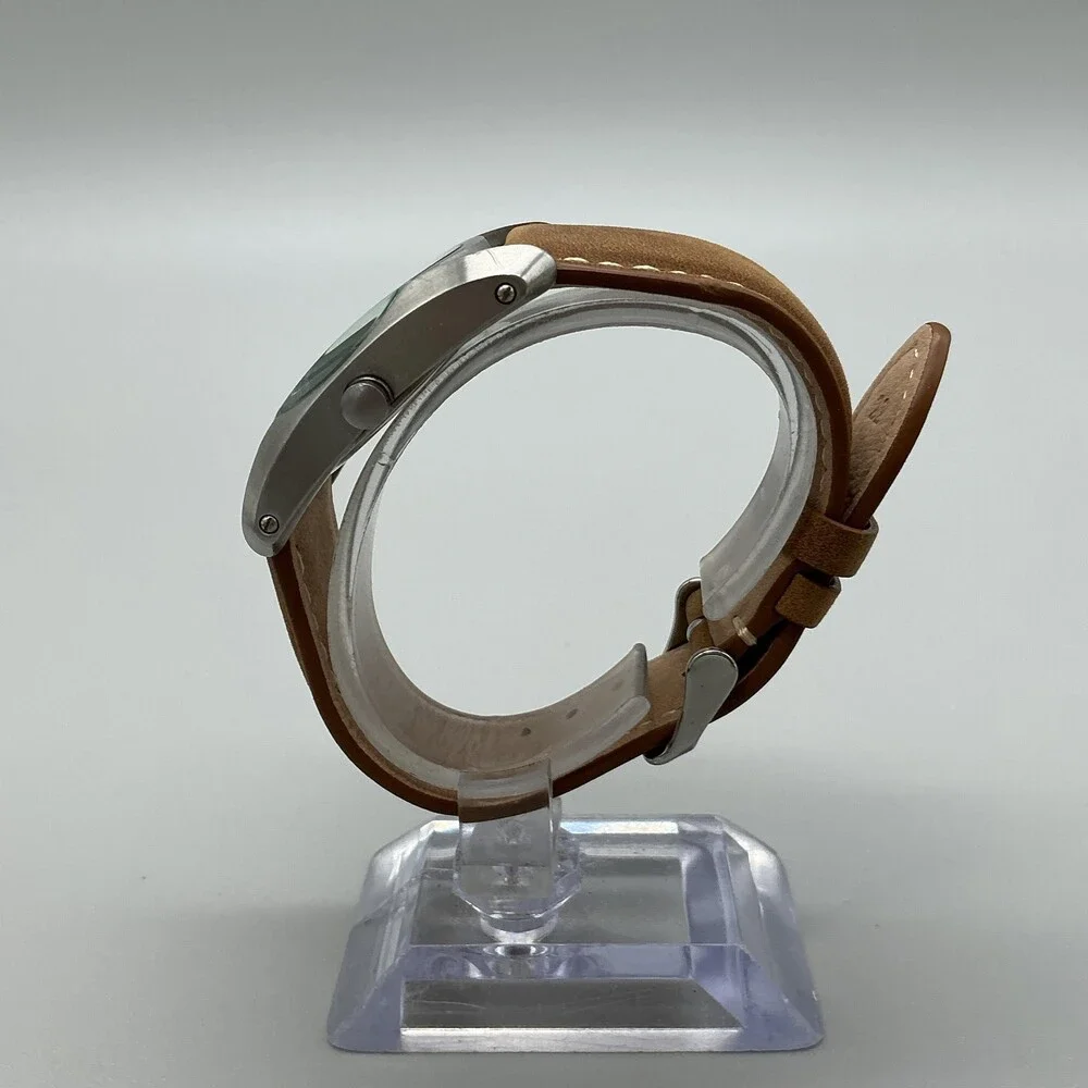 Fossil Arkitekt FS-2782 Men Watch 30mm Brown Leather Stainless Steel New Battery